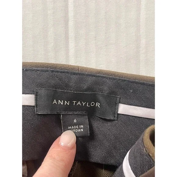 Ann Taylor Wide Leg Green Pants Size 6 - Picture 3 of 8